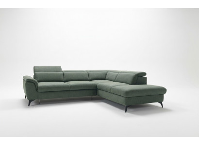 Living room L-shape modern green design sofas new corner sofa upholstery