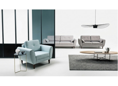 Design sofa 2-seater furniture upholstery textile sofas couch living landscape new
