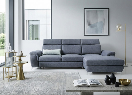 Living room textile L-shaped sofas gray NEW corner sofa upholstery furniture