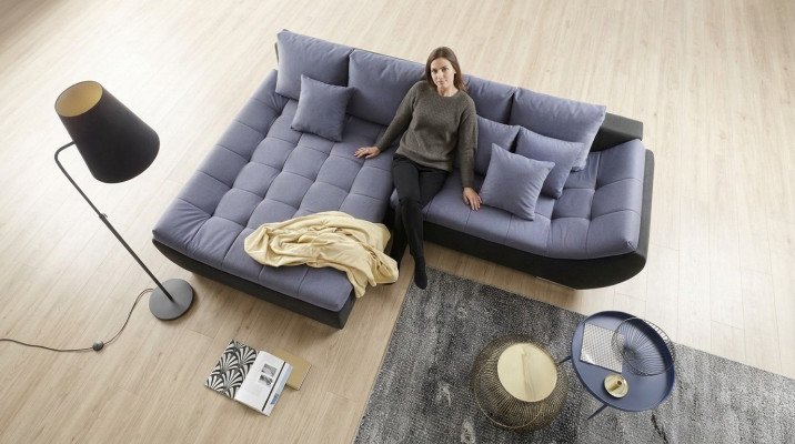 Modern design sofas couch furniture fabric L-shaped living room corner sofa