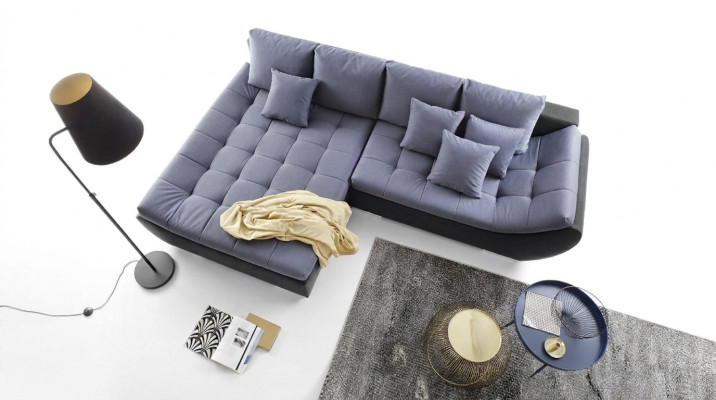 Modern design sofas couch furniture fabric L-shaped living room corner sofa