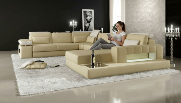 Sectional sofa U-shape living landscape sofa couch upholstery corner sofa fabric sofas leather