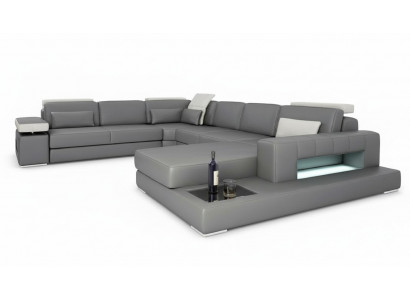 Gray sofas new sofa U-shape fabric sofa couch living landscape design modern leather