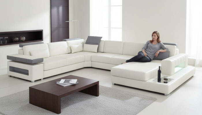 Designer living landscape sofa couch corner sofa upholstered living landscape U-shape