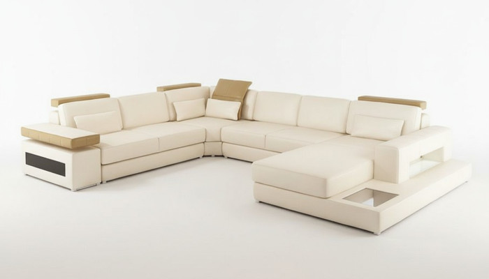 Living area corner sofa leather corner sofa new U-shaped sofa couch upholstery
