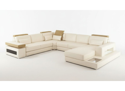 Living area corner sofa leather corner sofa new U-shaped sofa couch upholstery