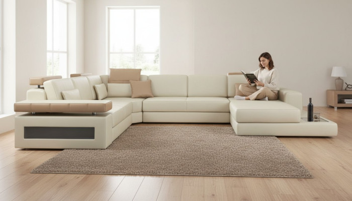 U-shaped corner sofa couch upholstery big XXL sofas couches sofa living landscape new