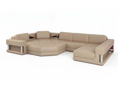 Sectional sofa couch upholstery set leather sofas corner living landscape U shape XXL