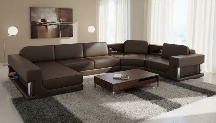 Living landscape couch upholstery corner sofa new leather sofa designer sofa U-shape