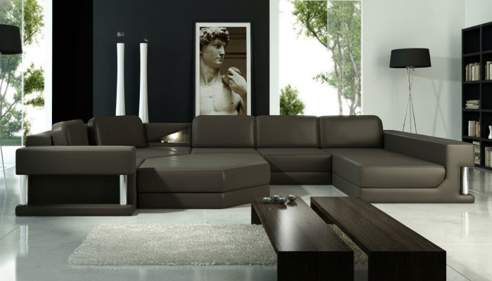 Sofas living area design corner sofa leather new U-shaped sofa couch upholstery couches