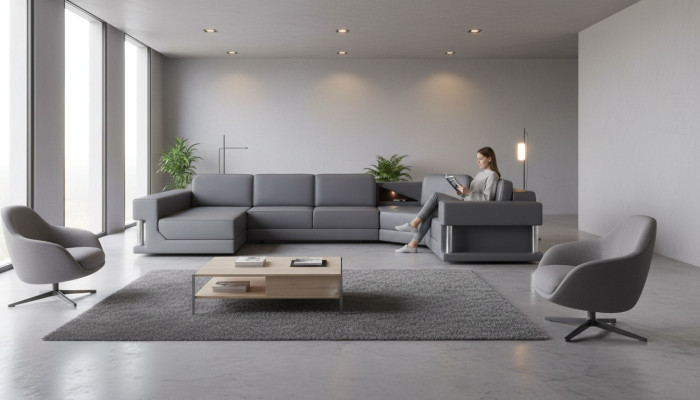 U-shaped sectional sofa couch corner upholstered leather sofa couches new furniture