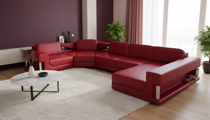 U shape sofa couch padding sofa living landscape design corner sofa leather padding new