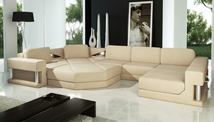 Corner sofa upholstery seat fabric couch sofas couches U-shaped living landscape furniture new