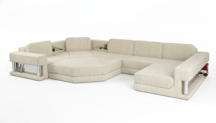 U-shape sofa couch design couch textile modern upholstery new living landscape sectional sofa