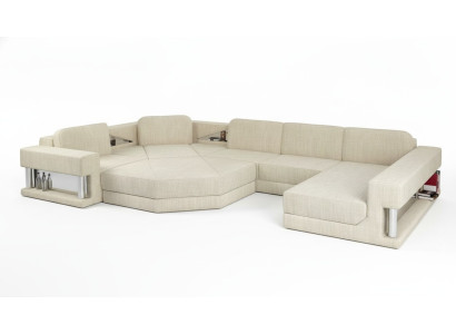 U-shape sofa couch design couch textile modern upholstery new living landscape sectional sofa