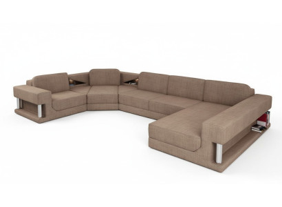 U-shaped sofa bed function couch design upholstery fabric corner living landscape corner sofa fabric