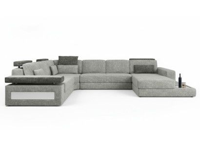 Living area couch corner U-shaped sofa corner couch corner sofa XXL fabric upholstery