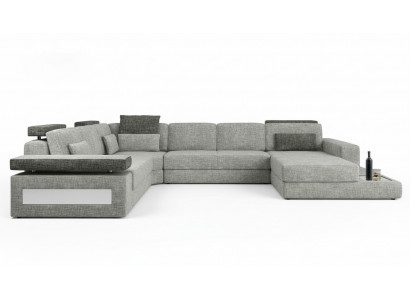 Living area couch corner U-shaped sofa corner couch corner sofa XXL fabric upholstery
