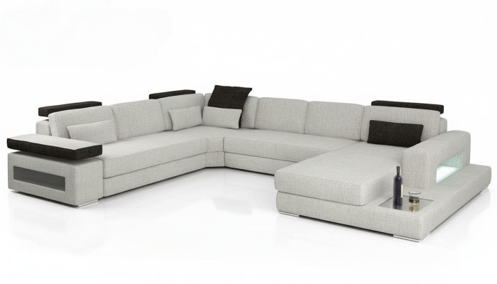 Textile sofa couch living landscape U-shape design modern sofa corner sofas design.