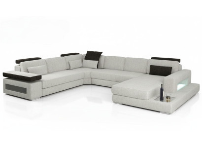 Textile sofa couch living landscape U-shape design modern sofa corner sofas design.