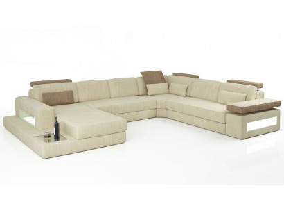 U-shaped sofa bed function couch design upholstery fabric corner living landscape corner sofa fabric