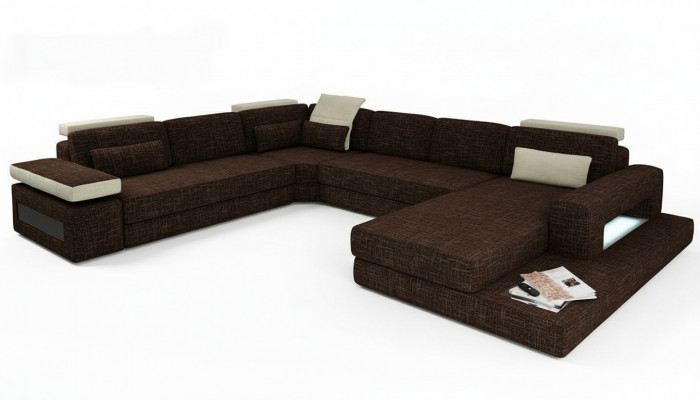 U-shape couch design upholstery corner modern sofas textile living landscape corner sofa fabric