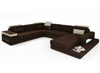U-shape couch design upholstery corner modern sofas textile living landscape corner sofa fabric