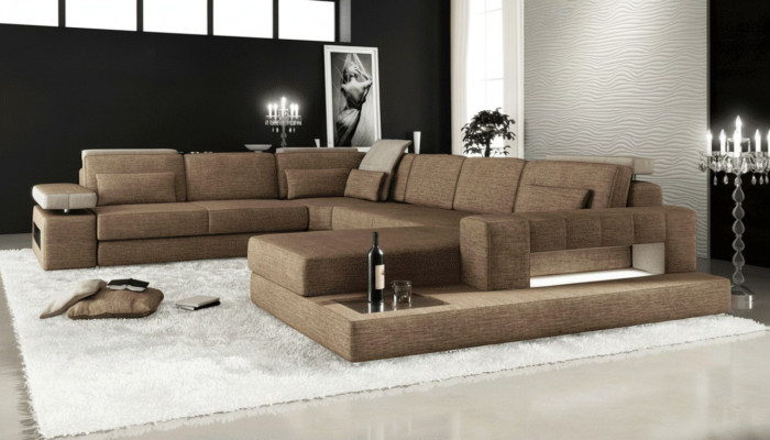 Corner sofa couch upholstery living landscape U-shaped corner sofa living landscape new