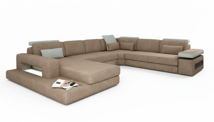 U-shaped upholstered couches textile design corner sofa living landscape sofa new.