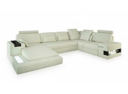 U-shaped sectional sofa couch design upholstery textile new living landscape bed function fabric