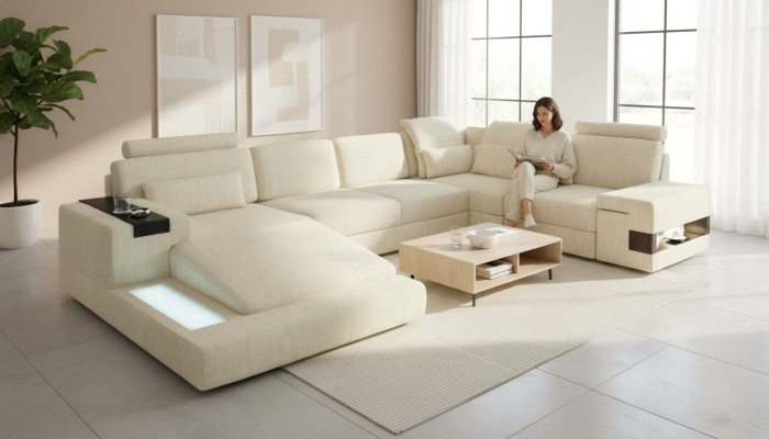 Corner sofa corner upholstery living landscape couch sofa corner U-shape new furniture