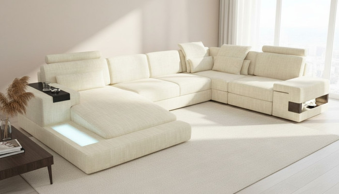 Corner sofa corner upholstery living landscape couch sofa corner U-shape new furniture