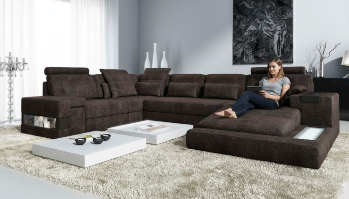 Textile sofa corner sofa U shape modern sofa leather sofa corner sofa upholstery living landscape