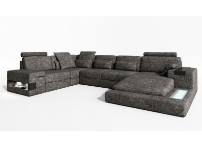 Modern living room design corner sofa furniture corner couch textile upholstery couch sofa U shape