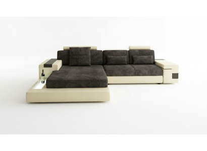 Sleep corner sofa, living area corner sofa, upholstered corner seat, couch, modern L-shape, big.