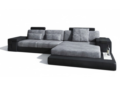 Sectional sofa living room L-shape upholstered sofa leather design NEW modern