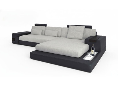 Fabric L-shaped couch living room sectional modern design textile large sofa modern