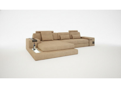 Modern Design Sofa Fabric Brown Corner Sofa L Shape Couch Living Landscape Sofa Corner New