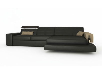 Sectional sofa couch upholstery living landscape corner corner leather sofa black L shape