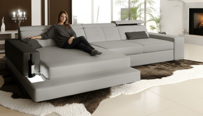 Design sectional L-shaped couch upholstered fabric sofas luxury living room sofa seats