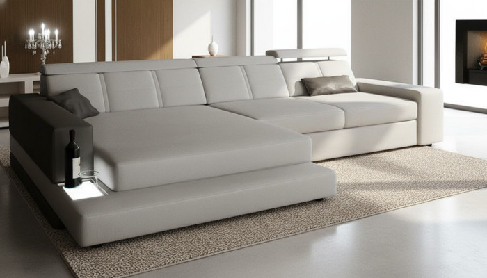 Design sectional L-shaped couch upholstered fabric sofas luxury living room sofa seats