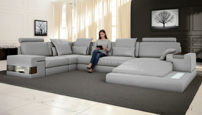 Sofa bed couch design upholstery textile corner living landscape corner sofa fabric U-shape