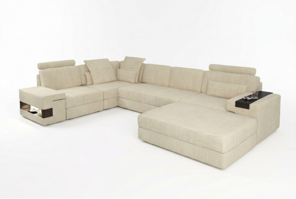 Textile sofa L-shaped sofa furniture living room corner design modern soft style 2-piece set