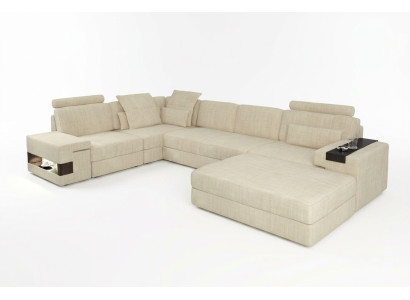 Textile sofa L-shaped sofa furniture living room corner design modern soft style 2-piece set