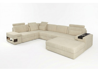 Textile sofa L-shaped sofa furniture living room corner design modern soft style 2-piece set