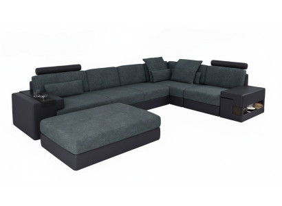 L-shaped seating sets seat cushions NEW wood corner sofa upholstered furniture living landscape
