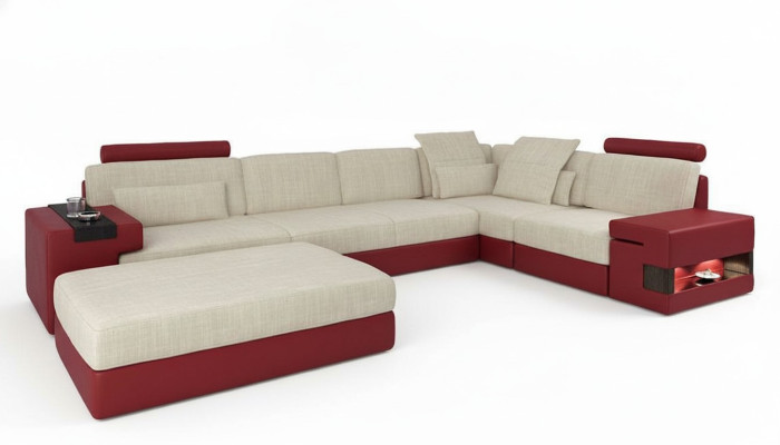 Modern sofa corner set L-shaped upholstered sofas couches couch stool living furniture
