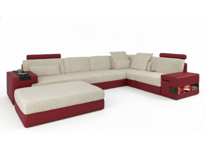 Modern sofa corner set L-shaped upholstered sofas couches couch stool living furniture