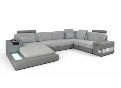 U-shape furniture sofa bed features upholstery textile modern design corner sofa new sofa