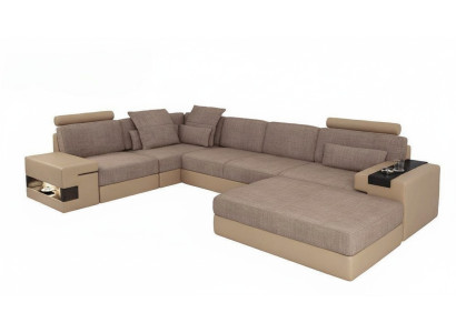 Modern sofa corner set L-shaped upholstered seats couch living landscape stool furniture